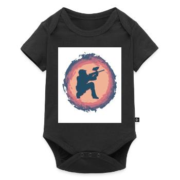 Splash Paintball - Baby Premium Kurzarmbody - Schwarz - Vorne