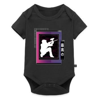 Vaporwave Metaverse Paintball - Body à manches courtes Premium Bébé - noir - Devant