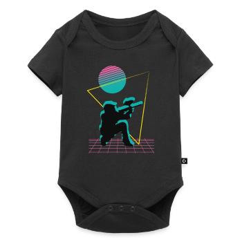 Vaporwave Paintball - Baby Premium short-sleeve bodysuit - black - Front