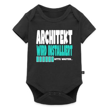 Architekt wird installiert - Baby Premium Kurzarmbody - Schwarz - Vorne