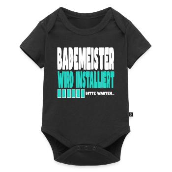 Bademeister wird installiert - Baby Premium Kurzarmbody - Schwarz - Vorne