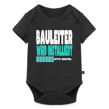 Bauleiter wird installiert - Baby Premium Kurzarmbody - Schwarz - Vorne