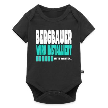 Bergbauer wird installiert - Baby Premium Kurzarmbody - Schwarz - Vorne