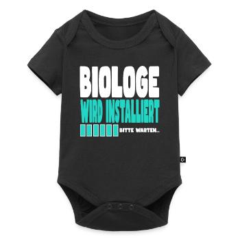 Biologe wird installiert - Baby Premium Kurzarmbody - Schwarz - Vorne
