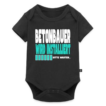 Betonbauer wird installiert - Baby Premium Kurzarmbody - Schwarz - Vorne