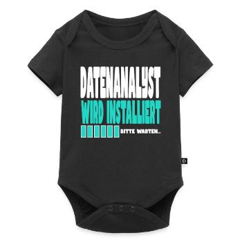 Datenanalyst wird installiert - Baby Premium Kurzarmbody - Schwarz - Vorne