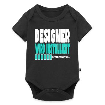 Designer wird installiert - Baby Premium Kurzarmbody - Schwarz - Vorne