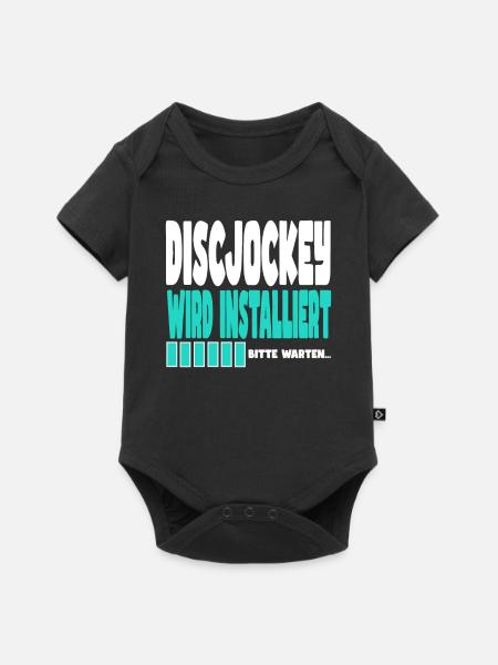 Discjockey wird installiert - Baby Premium Kurzarmbody - Schwarz