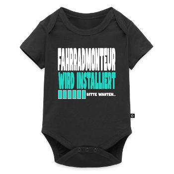 Fahrradmonteur wird installiert - Baby Premium Kurzarmbody - Schwarz - Vorne