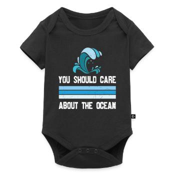 Vous devriez vous soucier de la vie aquatique de l’océan - Body à manches courtes Premium Bébé - noir - Devant