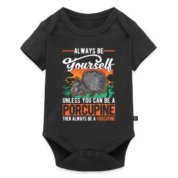 Porcupine lover Porcupine - Baby Premium short-sleeve bodysuit - black - Front
