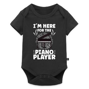 Piano Player Funny Piano Keyboard - Baby Premium short-sleeve bodysuit - black - Front