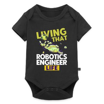 Engineer Teacher Robotics Robot Gift - Baby Premium short-sleeve bodysuit - black - Front