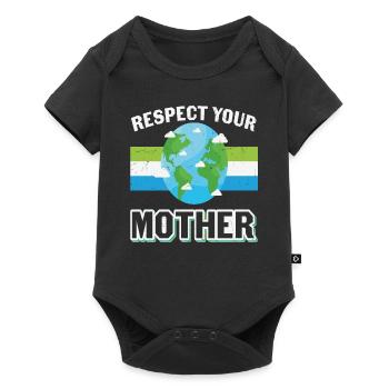 Respect Your Mother Earth Protection - Baby Premium short-sleeve bodysuit - black - Front