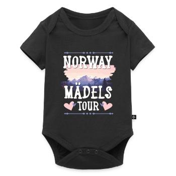Norwegen Mädels Tour - Baby Premium Kurzarmbody - Schwarz - Vorne