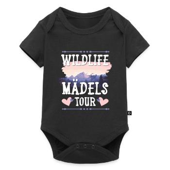 Wildlife Mädels Tour - Baby Premium Kurzarmbody - Schwarz - Vorne