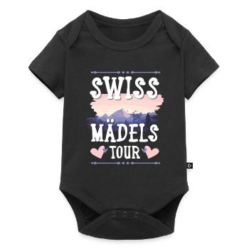 Swiss Mädels Tour - Baby Premium Kurzarmbody - Schwarz - Vorne