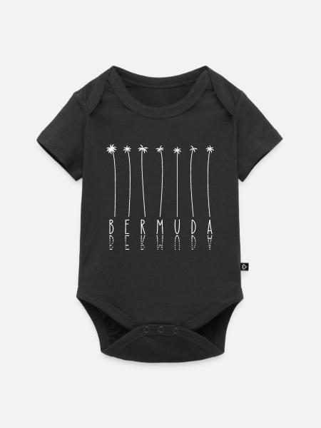 Palmenurlaub - Insel Bermuda - Baby Premium Kurzarmbody - Schwarz