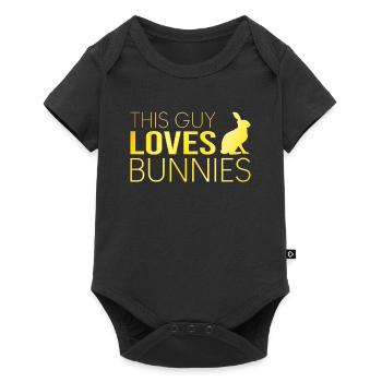 Type Rabbit Saying - Baby Premium short-sleeve bodysuit - black - Front