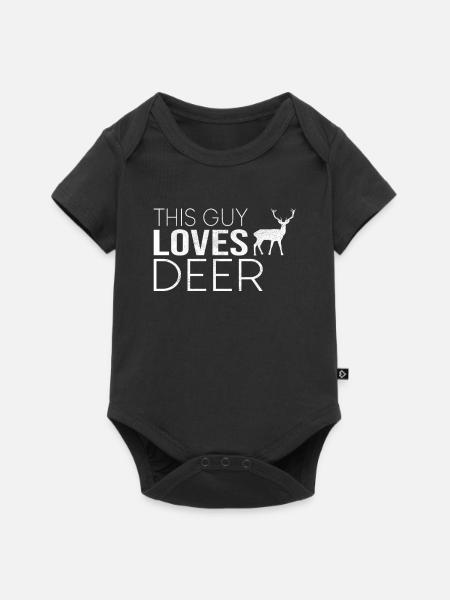 Typ Hirsch Spruch - Baby Premium Kurzarmbody - Schwarz