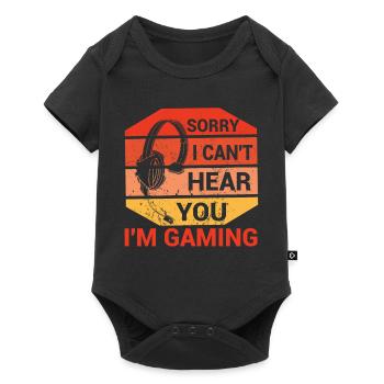 Sorry, I can't hear you, I - Baby Premium short-sleeve bodysuit - black - Front