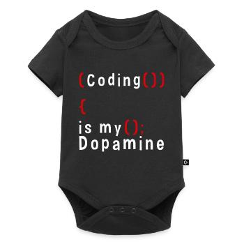 Lustige Codierung Ist Mein Dopamin -Coder - Baby Premium Kurzarmbody - Schwarz - Vorne