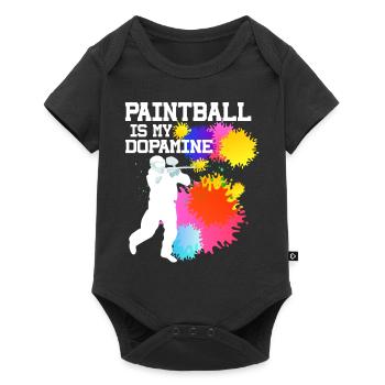 Paintball is my dopamine funny paintball - Baby Premium short-sleeve bodysuit - black - Front