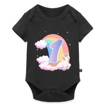 1 Unicorn Rainbow Clouds Little Pony 1. - Baby Premium short-sleeve bodysuit - black - Front