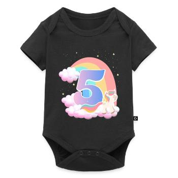 5 Unicorn Rainbow Clouds Little Pony 5. - Baby Premium short-sleeve bodysuit - black - Front