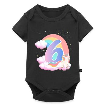 6 Unicorn Rainbow Clouds Little Pony 6. - Baby Premium short-sleeve bodysuit - black - Front