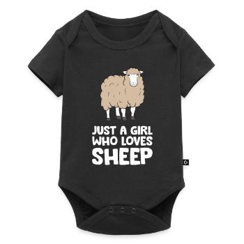 Just a Girl Who Loves Sheep Sheep Farm Animal - Baby Premium short-sleeve bodysuit - black - Front