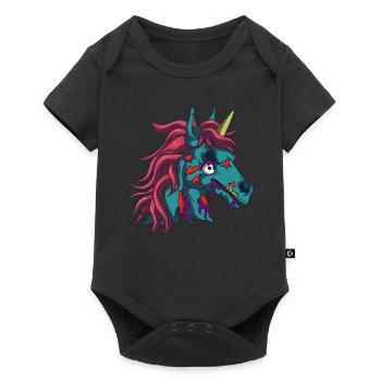 Zombiecorn Zombie Licorne Gothique Gothique Halloween - Body à manches courtes Premium Bébé - noir - Devant