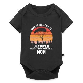 Most Important People Call Me DAD Cool Skydiver - Baby Premium Kurzarmbody - Schwarz - Vorne