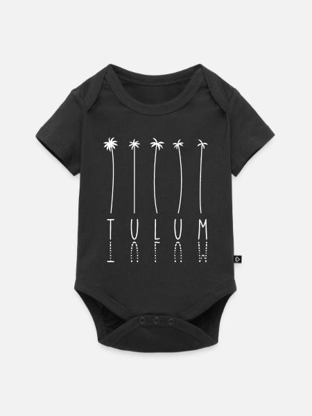 Palme - Yucatan -Halbinsel Tulum - Baby Premium Kurzarmbody - Schwarz