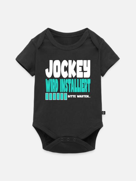 Jockey wird installiert - Baby Premium Kurzarmbody - Schwarz