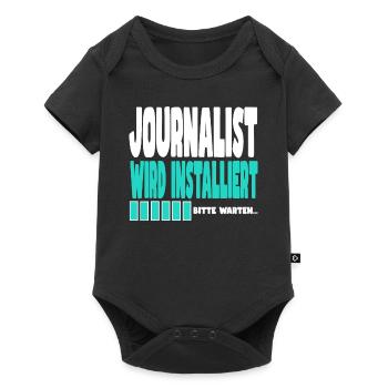 Journalist wird installiert - Baby Premium Kurzarmbody - Schwarz - Vorne