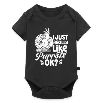 I like parrots Simply Very cute parrot animal - Baby Premium short-sleeve bodysuit - black - Front