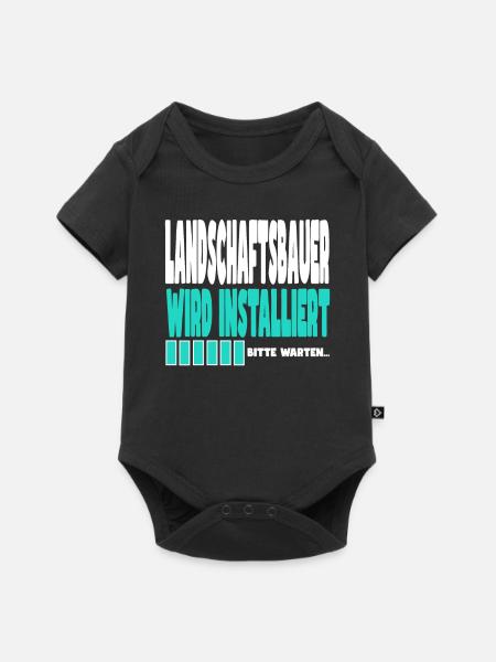 Landschaftsbauer wird installiert - Baby Premium Kurzarmbody - Schwarz