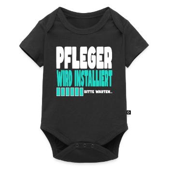 Pfleger wird installiert - Baby Premium Kurzarmbody - Schwarz - Vorne