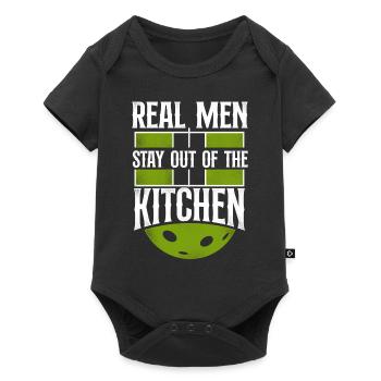 Pickleball Dad Father Real Men - Baby Premium short-sleeve bodysuit - black - Front