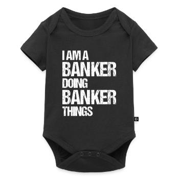 Banker Bank Money Banker - Baby Premium short-sleeve bodysuit - black - Front