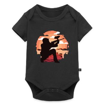 Joueur de Paintball Paintball - Body à manches courtes Premium Bébé - noir - Devant