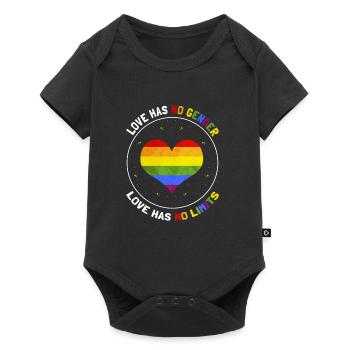 L’amour n’a pas de genre L’amour n’a pas de limites Orgueil Amour - Body à manches courtes Premium Bébé - noir - Devant