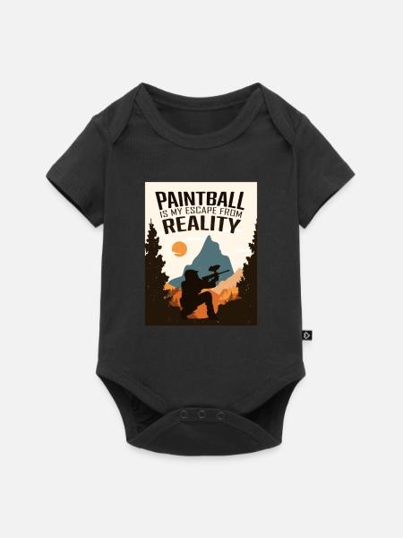 Paintball, Paintballspieler - Baby Premium Kurzarmbody - Schwarz