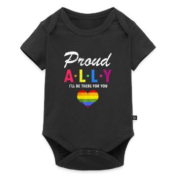 Proud ALLY I'll Be There For You Awesome Retro - Baby Premium short-sleeve bodysuit - black - Front