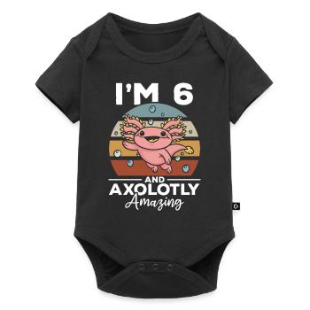 Axolotl I'm 6 And Axolotly Amazing - 6 Birthday - Baby Premium short-sleeve bodysuit - black - Front