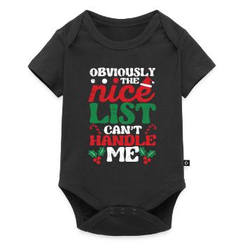 Xmas Santa Weihnachten Offensichtlich kann die - Baby Premium Kurzarmbody - Schwarz - Vorne