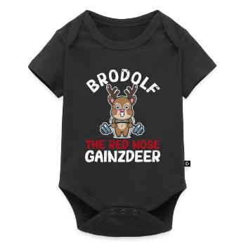 Gym Christmas Workout Xmas Brodolf The - Baby Premium short-sleeve bodysuit - black - Front