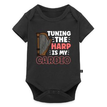 Harpe Instrument de musique Professeur de harpe - Body à manches courtes Premium Bébé - noir - Devant