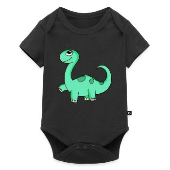 Motif de dinosaure - Body à manches courtes Premium Bébé - noir - Devant
